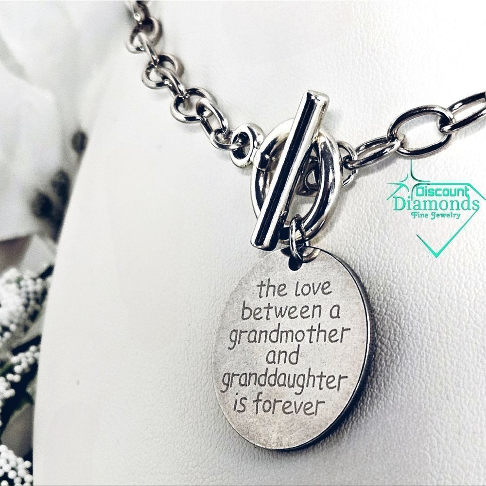 The Love Between Grandmother and Granddaughter Necklace in Sterling Silver